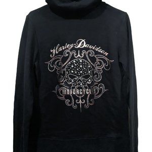 NWT Harley Davidson Skull Zip-Up Hoodie